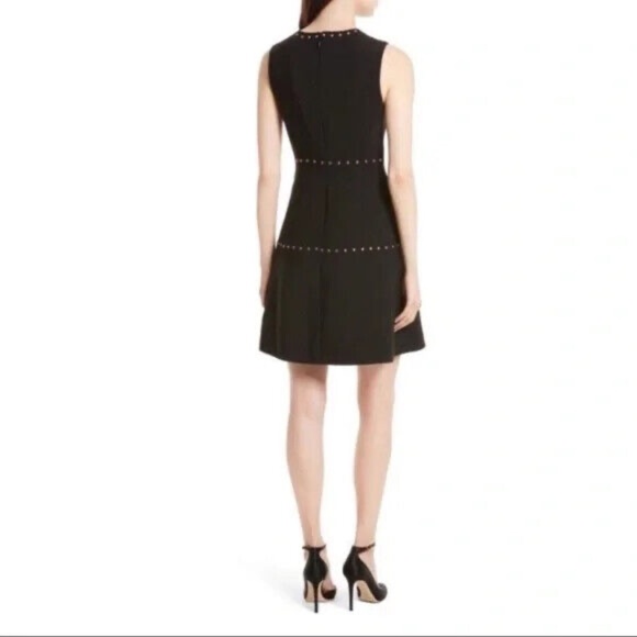 Kate Spade Black Studded Crepe Dress 0 MSRP $328 - Picture 3 of 6